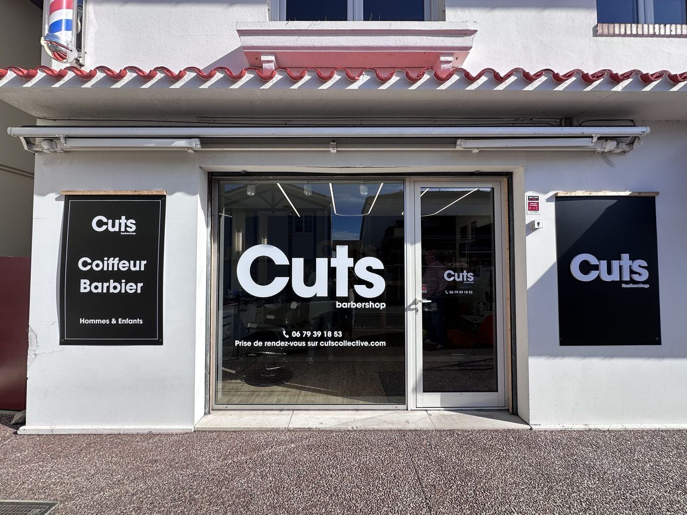 La façade de Cuts Collective, 21 rue Daste à Soustons